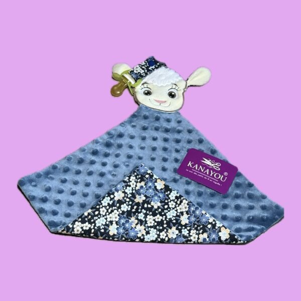 Doudou plat avec attache tétine