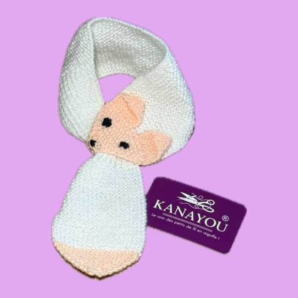 Echarpe renard blanche Echarpe renard