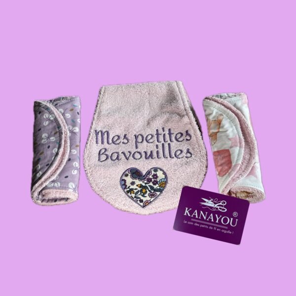 Lot anti bavouille rose (1) Lot de 3 bavoirs d’épaule anti-régurgitation