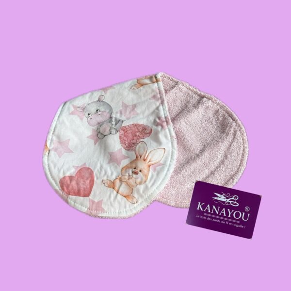 Lot anti bavouille rose 4 (1) Lot de 3 bavoirs d’épaule anti-régurgitation