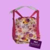 Sac à dos maternelle fille fuchsia à fleurs avec sac goûter assorti – Sangles réglables