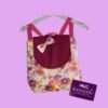 Sac à dos maternelle fille fuchsia à fleurs avec sac goûter assorti – Sangles réglables