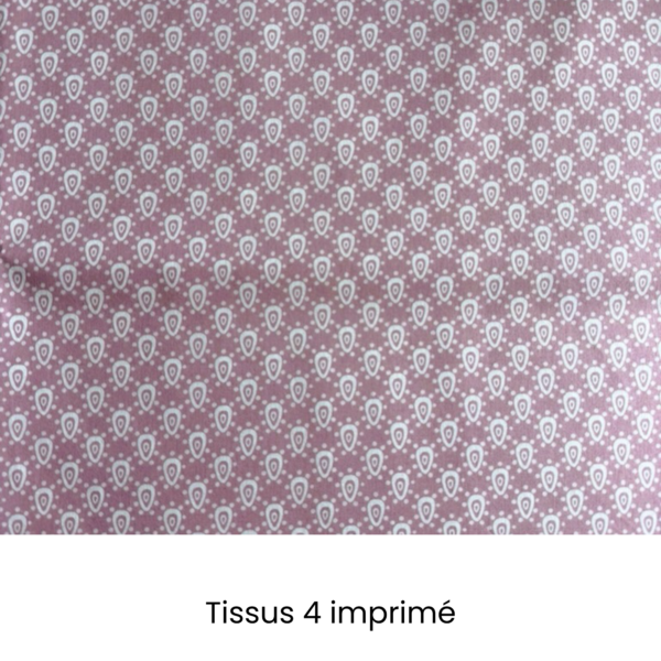 Tissus 4 imprimé carnet (1) Carnet de santé personnalisable