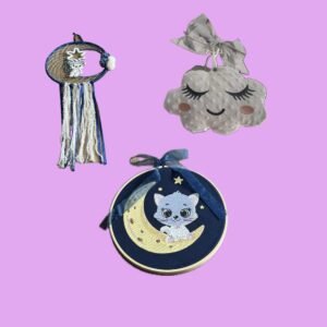 Trio décoration Attrape-rêves Ourson sur la Lune