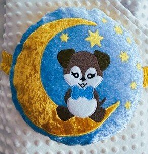 ATTACHE CHIEN SUR LA LUNE Gigoteuse d'emmaillotage personnalisable